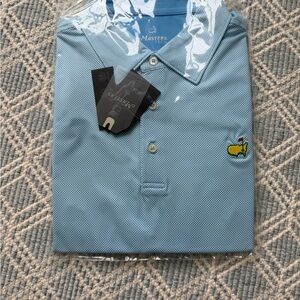 MASTERS NWTIB - Masters Tech Blue Polo Shirt with Embroidered Logo